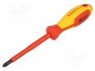 Screwdriver; insulated; Pozidriv®; PZ2; Blade length: 100mm; 1kVAC KNIPEX