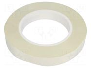 Tape: electrical insulating; W: 19mm; L: 50m; Thk: 0.165mm; white H-OLD