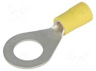 Tip: ring; M10; Ø: 10.5mm; 2.5÷6mm2; crimped; for cable; insulated JST