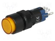 Switch: push-button; Pos: 2; SPDT; 0.5A/250VAC; 1A/24VDC; ON-ON ONPOW