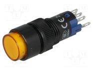 Switch: push-button; Pos: 2; SPDT; 0.5A/250VAC; 1A/24VDC; ON-ON ONPOW