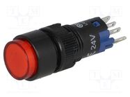 Switch: push-button; Pos: 2; SPDT; 0.5A/250VAC; 1A/24VDC; ON-ON ONPOW