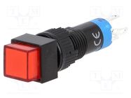 Switch: push-button; Pos: 2; SPDT; 0.5A/250VAC; 1A/24VDC; ON-ON ONPOW