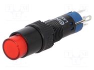 Switch: push-button; Pos: 2; SPDT; 0.5A/250VAC; 1A/24VDC; ON-(ON) ONPOW