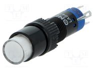 Switch: push-button; Pos: 2; SPDT; 0.5A/250VAC; 1A/24VDC; ON-(ON) ONPOW