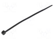 Cable tie; externally serrated; L: 100mm; W: 2.5mm; black; 80N HELLERMANNTYTON