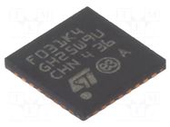 IC: STM32 ARM microcontroller; 48MHz; UFQFPN32; 2÷3.6VDC; STM32F0 STMicroelectronics