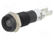 Indicator: LED; recessed; white; 24÷28VDC; Ø8.2mm; IP67; connectors SIGNAL-CONSTRUCT