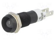 Indicator: LED; recessed; white; 24÷28VDC; Ø8.2mm; IP67; connectors SIGNAL-CONSTRUCT