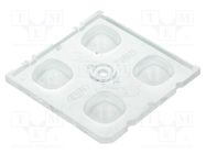 LED lens; square; transparent; H: 7.85mm; Body dim: 50x50mm LEDIL