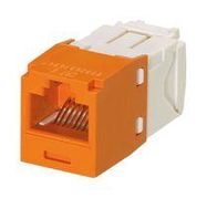 RJ45 CONN, JACK, 8P8C, 1PORT, ORANGE