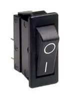 ROCKER SW, SPST-NO, 16A, 250VAC, PANEL