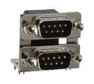 STACKED D SUB CONNECTOR, RCPT/RCPT, 9POS