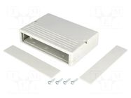 Enclosure: with panel; X: 90mm; Y: 62mm; Z: 20mm; ABS; grey MASZCZYK
