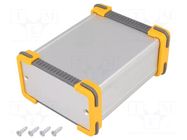 Enclosure: with panel; FR; X: 91mm; Y: 100mm; Z: 53.5mm; aluminium FISCHER ELEKTRONIK