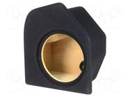 Car loudspeaker enclosure; MDF; black; 250mm; Grooving: 272mm BASSER