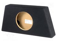 Car loudspeaker enclosure; MDF; black; textil; 250mm; Øhole: 232mm BASSER