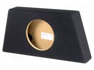 Car loudspeaker enclosure; MDF; black; 250mm; Grooving: 272mm BASSER