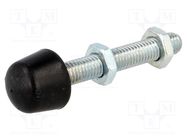 Clamping bolt; Thread: M8; Base dia: 14mm; Kind of tip: rounded ELESA+GANTER