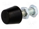 Clamping bolt; Thread: M8; Base dia: 16mm; Kind of tip: flat ELESA+GANTER