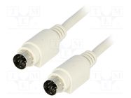 Cable; PS/2 plug,both sides; Len: 3m; connection 1: 1; Øcable: 5mm BQ CABLE