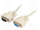 Cable; D-Sub 15pin HD socket,D-Sub 15pin HD plug; 1.8m; 28AWG BQ CABLE