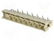 Connector: DIN 41612; socket; male; PIN: 15; angled 90°; 15A; THT HARTING