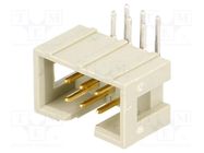 Socket; IDC; male; PIN: 6; angled 90°; THT; 1.27mm; Layout: 2x3 HARTING