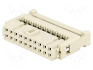 Connector: IDC; plug; female; PIN: 20; for ribbon cable; 2.54mm HARTING