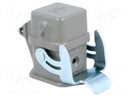 Enclosure for connectors: HDC; size 3A; Han® A; with latch HARTING