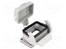 Enclosure: for Han connectors; Han; size 6B; with latch; IP65 HARTING