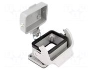 Enclosure for connectors: HDC; size 6B; Han; IP65; with latch HARTING