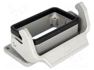 Enclosure for connectors: HDC; size 10B; Han; IP65; with latch HARTING