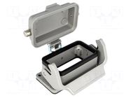 Enclosure for connectors: HDC; size 10B; Han; IP65; with latch HARTING