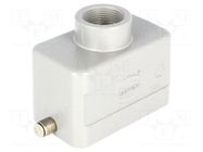 Enclosure for connectors: HDC; size 10B; for cable; Han; IP65 HARTING