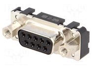 Connector: D-Sub; PIN: 9; socket; female; straight; THT; UNC 4-40 HARTING