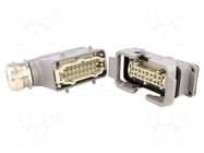 Connector: HDC; male + female; 16A; 500V; Han Kit; PIN: 16; 16+PE HARTING