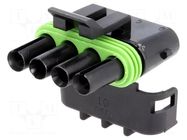 Connector: wire-wire; plug; female; Weather Pack Tower; PIN: 4 APTIV