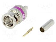 Connector: BNC; plug; male; 75Ω; crimped; B1855A; for cable BELDEN