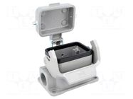 Enclosure for connectors: HDC; size 6B; Han® B; IP65; with latch HARTING
