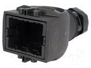 Enclosure for connectors: HDC; size 6B; for cable; IP65; straight HARTING