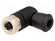Connector: M12; plug; PIN: 4; female; angled 90°; screw terminal CONEC
