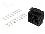 Kit; plug; Quadlock; PIN: 16; VW 2011->; black 4CARMEDIA