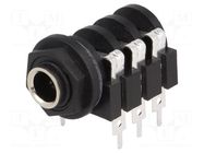 Connector: Jack 6,3mm; socket; female; stereo,with double switch AMPHENOL