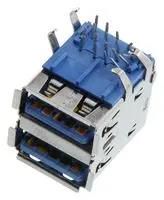 USB STACK CONN, 3.0, R/A, 9POS
