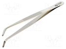 Tweezers; Tweezers len: 155mm; Blades: curved; Tipwidth: 2mm C.K
