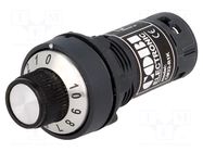 Potentiometer; 22mm; CM22; Ø22.5mm; IP65; 1kΩ; -25÷70°C COBI ELECTRONIC