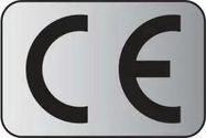 LABEL, CE, PE, BLK ON SILVER, 30X20MM