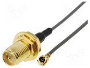 Cable-adapter; Len: 150mm; I-PEX (u.FL),RP-SMA; Ømax: 1.13mm; bulk MICROCHIP TECHNOLOGY