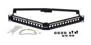 PATCH PANEL, 48 PORT, 2U, ANGLED, BLACK